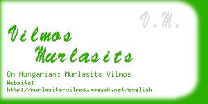 vilmos murlasits business card